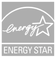Official Energy Star logo in grayscale, representing energy-efficient products and practices
